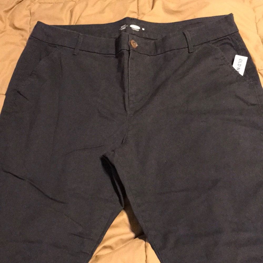 Navy blue flat front pants NWT
